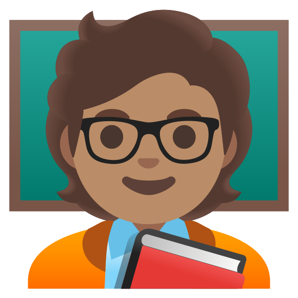 Emoji U1f9d1 1f3fd 200d 1f3eb