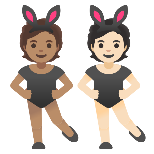 Emoji U1f9d1 1f3fd 200d 1f430 200d 1f9d1 1f3fb