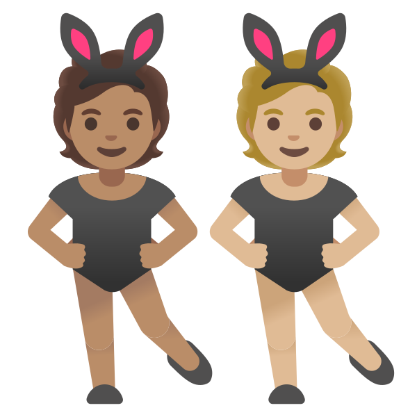 Emoji U1f9d1 1f3fd 200d 1f430 200d 1f9d1 1f3fc