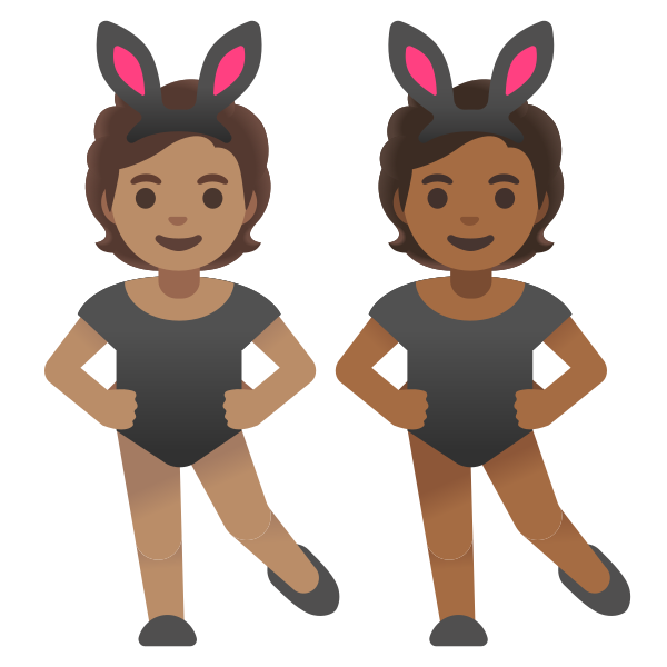 Emoji U1f9d1 1f3fd 200d 1f430 200d 1f9d1 1f3fe