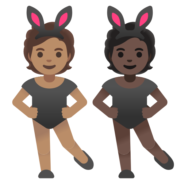 Emoji U1f9d1 1f3fd 200d 1f430 200d 1f9d1 1f3ff