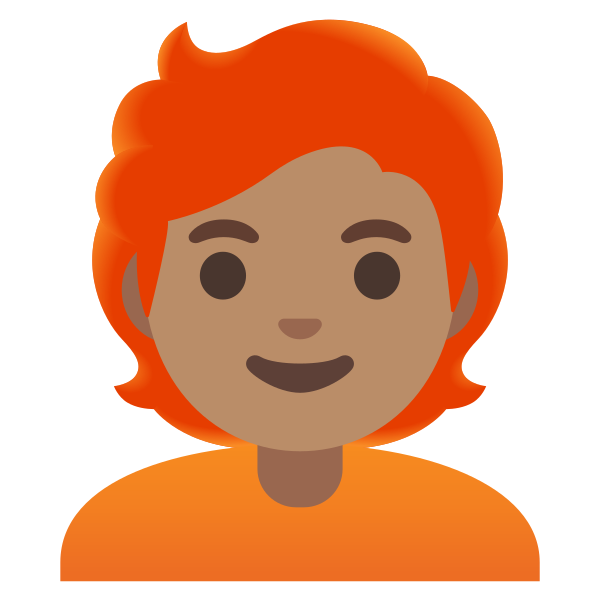 Emoji U1f9d1 1f3fd 200d 1f9b0