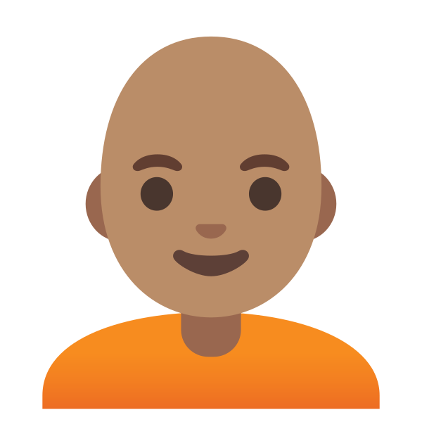 Emoji U1f9d1 1f3fd 200d 1f9b2