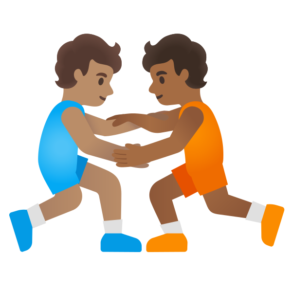 Emoji U1f9d1 1f3fd 200d 1faef 200d 1f9d1 1f3fe