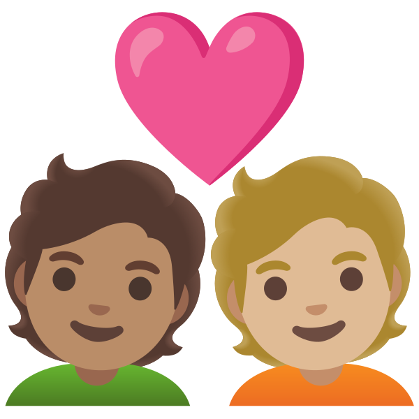 Emoji U1f9d1 1f3fd 200d 2764 200d 1f9d1 1f3fc