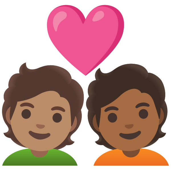Emoji U1f9d1 1f3fd 200d 2764 200d 1f9d1 1f3fe