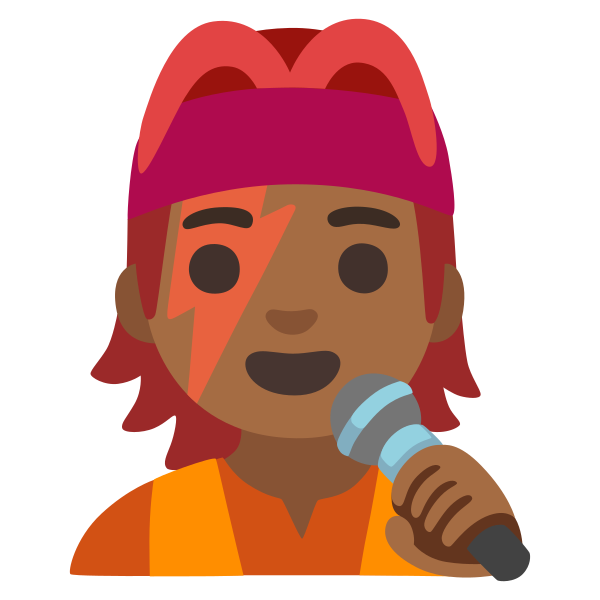 Emoji U1f9d1 1f3fe 200d 1f3a4