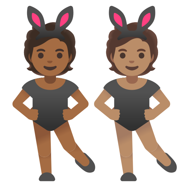 Emoji U1f9d1 1f3fe 200d 1f430 200d 1f9d1 1f3fd