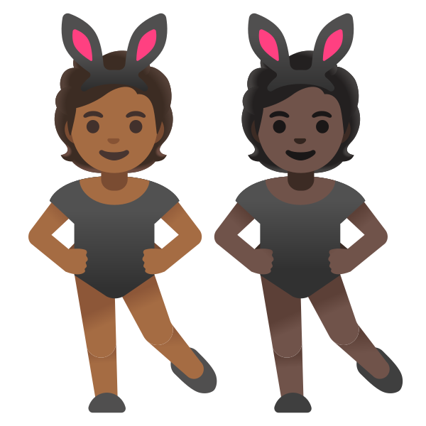 Emoji U1f9d1 1f3fe 200d 1f430 200d 1f9d1 1f3ff