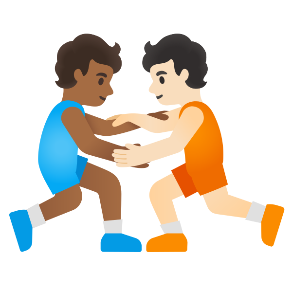 Emoji U1f9d1 1f3fe 200d 1faef 200d 1f9d1 1f3fb