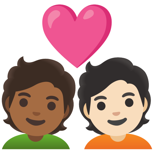 Emoji U1f9d1 1f3fe 200d 2764 200d 1f9d1 1f3fb