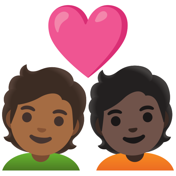 Emoji U1f9d1 1f3fe 200d 2764 200d 1f9d1 1f3ff