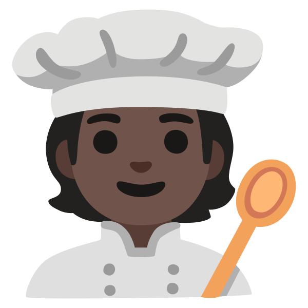 Emoji U1f9d1 1f3ff 200d 1f373