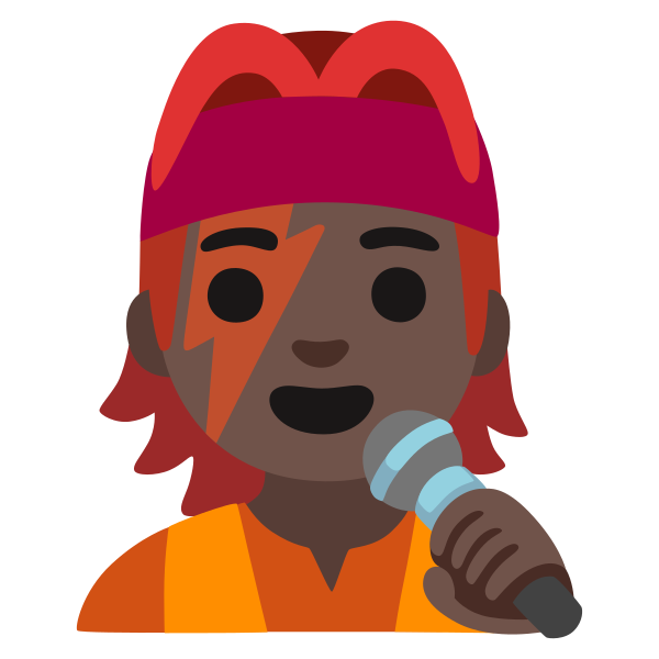 Emoji U1f9d1 1f3ff 200d 1f3a4