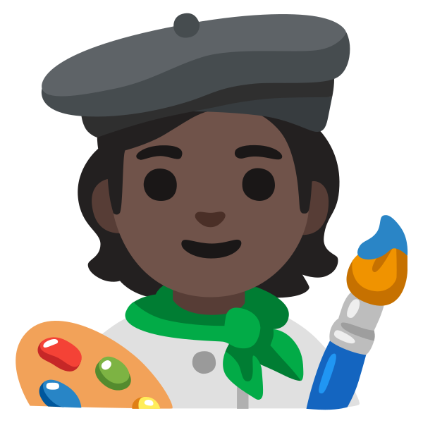Emoji U1f9d1 1f3ff 200d 1f3a8