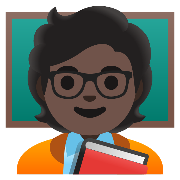 Emoji U1f9d1 1f3ff 200d 1f3eb