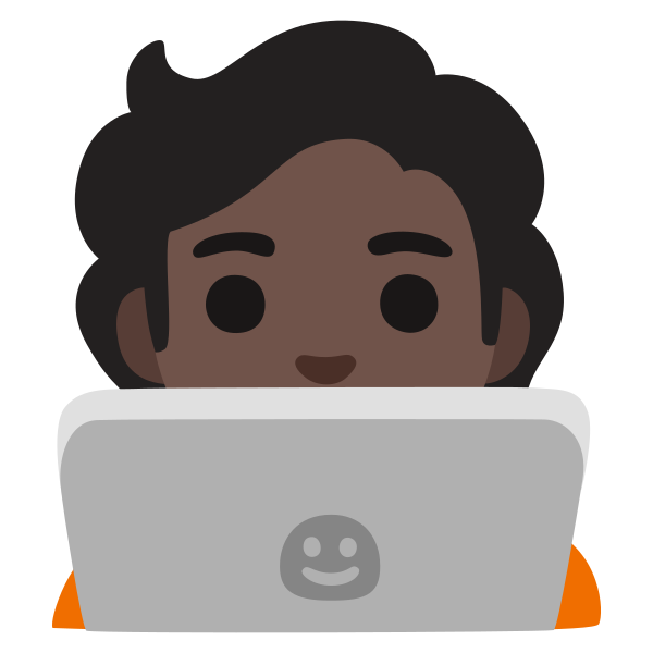 Emoji U1f9d1 1f3ff 200d 1f4bb