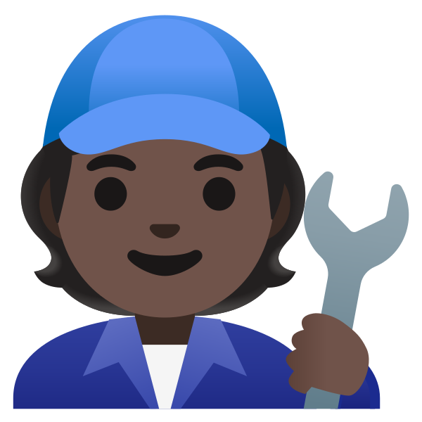 Emoji U1f9d1 1f3ff 200d 1f527