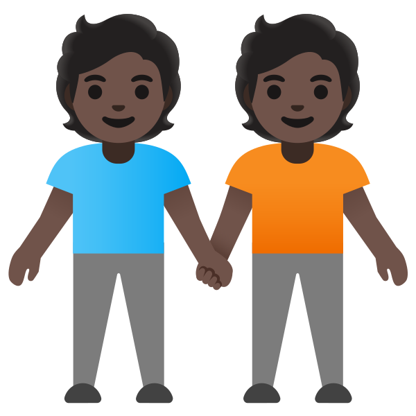 Emoji U1f9d1 1f3ff 200d 1f91d 200d 1f9d1 1f3ff