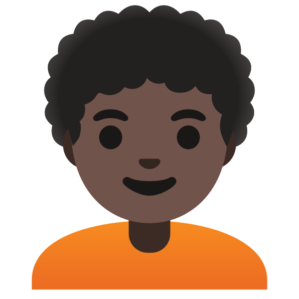 Emoji U1f9d1 1f3ff 200d 1f9b1