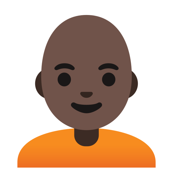 Emoji U1f9d1 1f3ff 200d 1f9b2