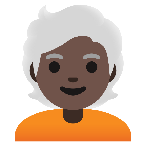Emoji U1f9d1 1f3ff 200d 1f9b3