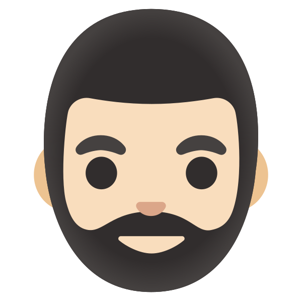 Emoji U1f9d4 1f3fb 200d 2642