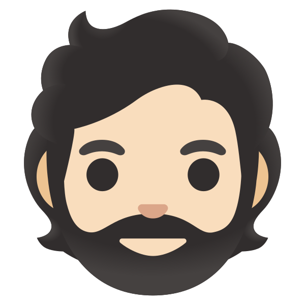Emoji U1f9d4 1f3fb