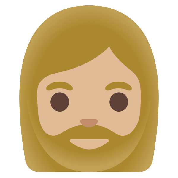 Emoji U1f9d4 1f3fc 200d 2640