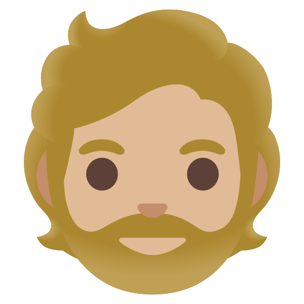 Emoji U1f9d4 1f3fc