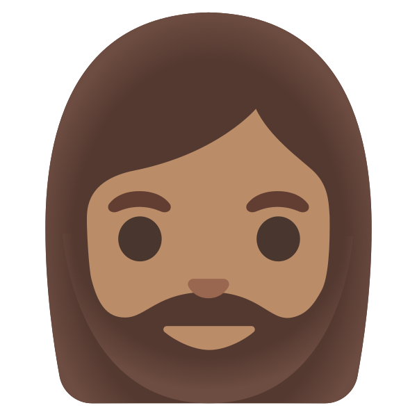 Emoji U1f9d4 1f3fd 200d 2640