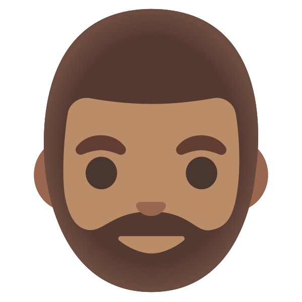 Emoji U1f9d4 1f3fd 200d 2642