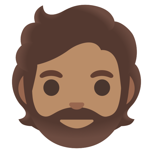 Emoji U1f9d4 1f3fd