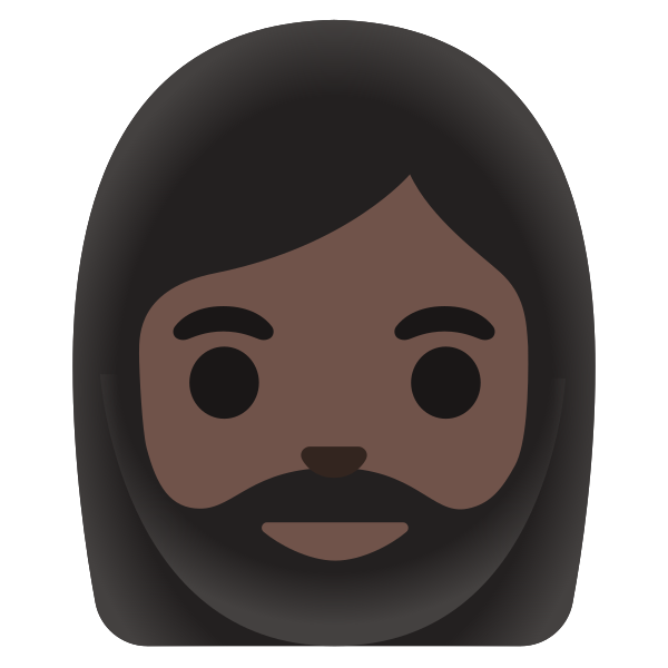Emoji U1f9d4 1f3ff 200d 2640