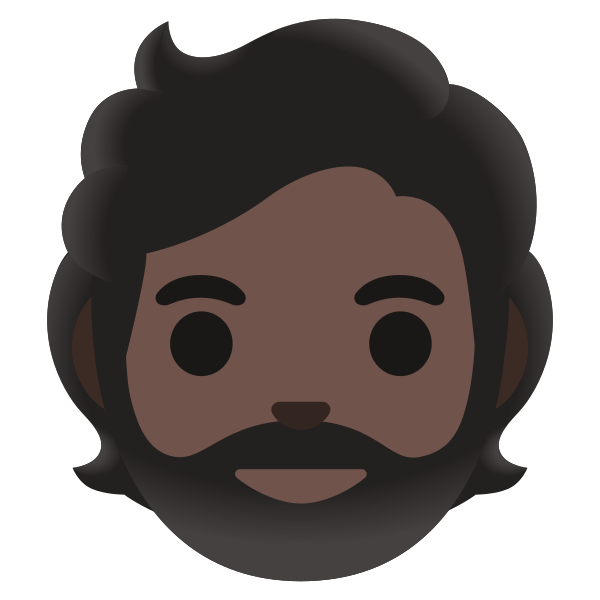 Emoji U1f9d4 1f3ff