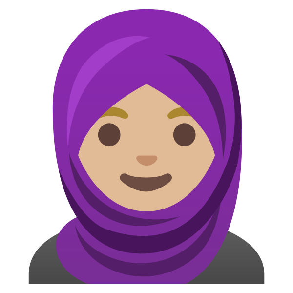Emoji U1f9d5 1f3fc