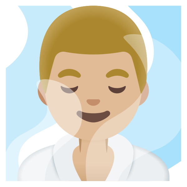 Emoji U1f9d6 1f3fc 200d 2642