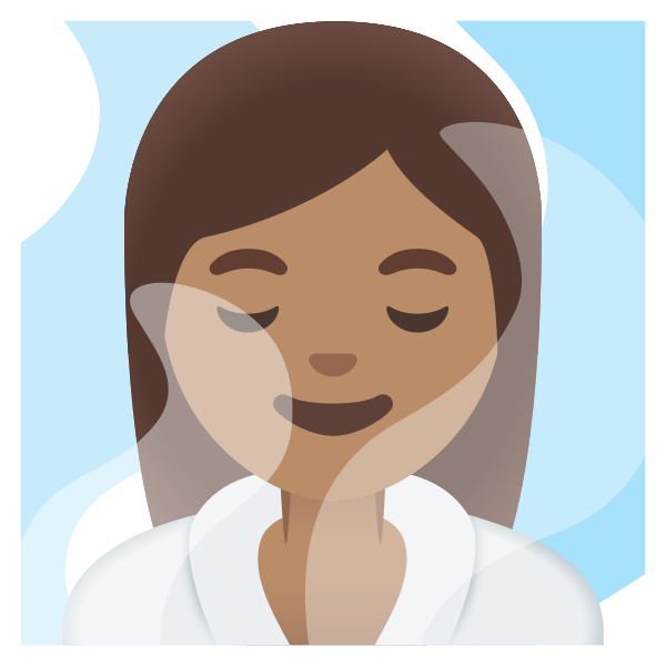 Emoji U1f9d6 1f3fd 200d 2640