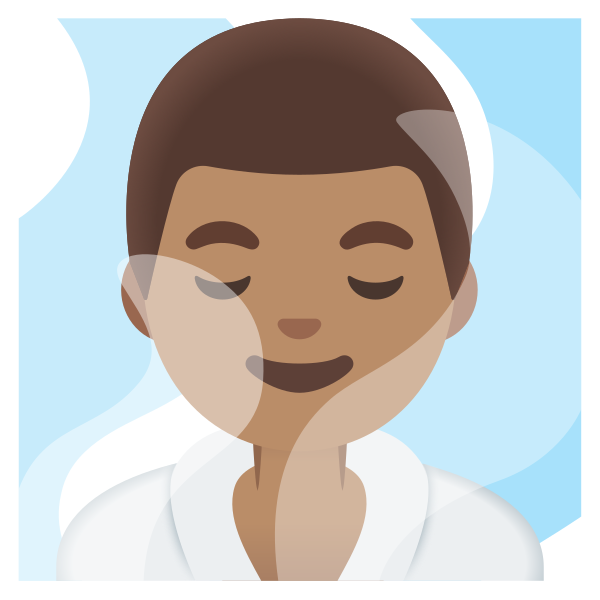 Emoji U1f9d6 1f3fd 200d 2642