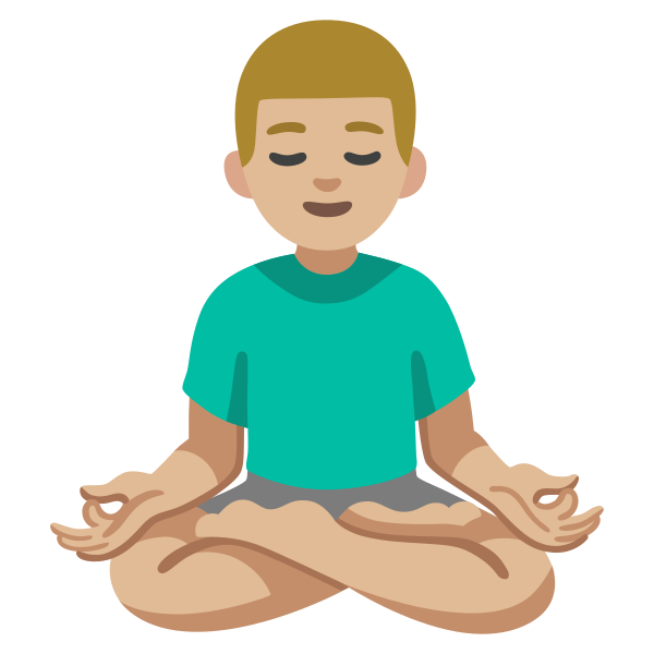 Emoji U1f9d8 1f3fc 200d 2642