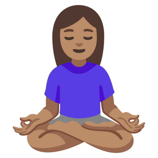 Emoji U1f9d8 1f3fd 200d 2640