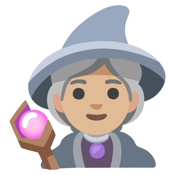 Emoji U1f9d9 1f3fc 200d 2640