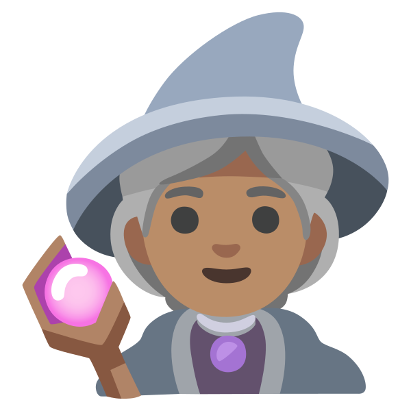Emoji U1f9d9 1f3fd 200d 2640