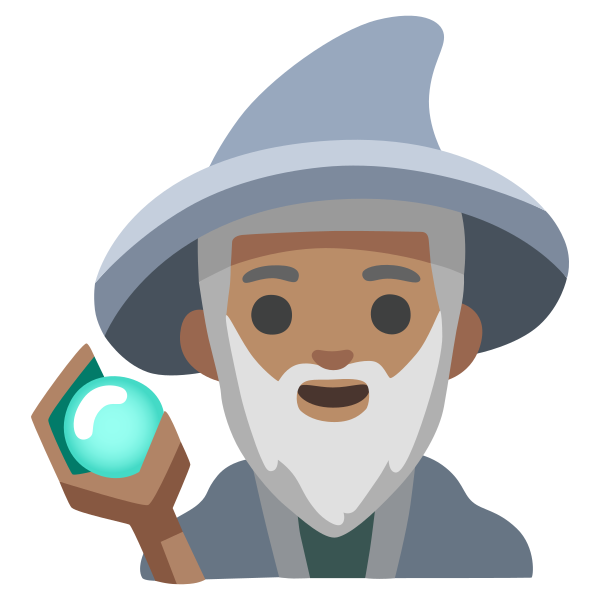 Emoji U1f9d9 1f3fd 200d 2642
