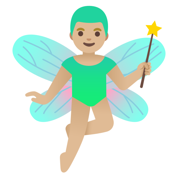 Emoji U1f9da 1f3fc 200d 2642