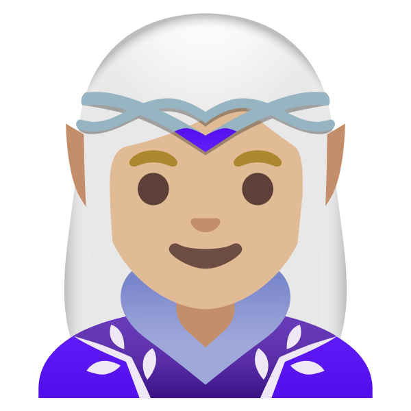 Emoji U1f9dd 1f3fc 200d 2640