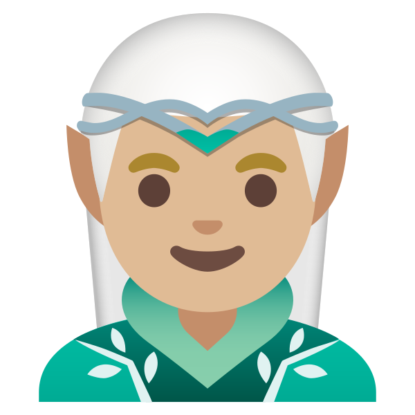 Emoji U1f9dd 1f3fc 200d 2642