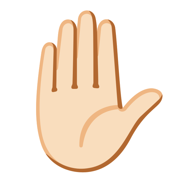 Emoji U270b 1f3fb