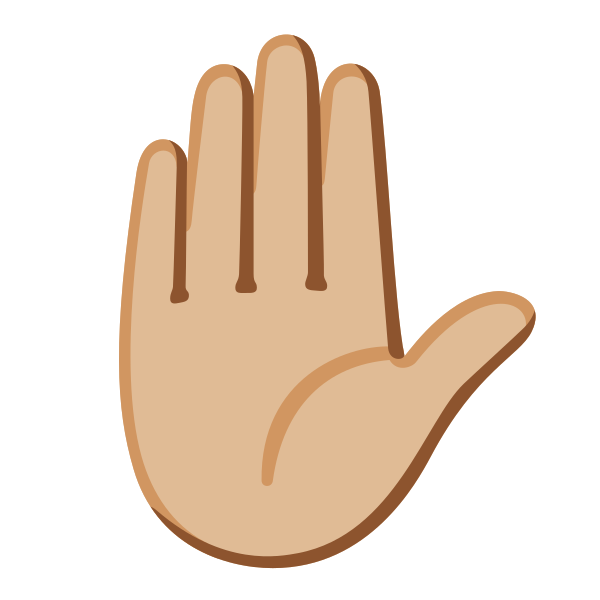 Emoji U270b 1f3fc
