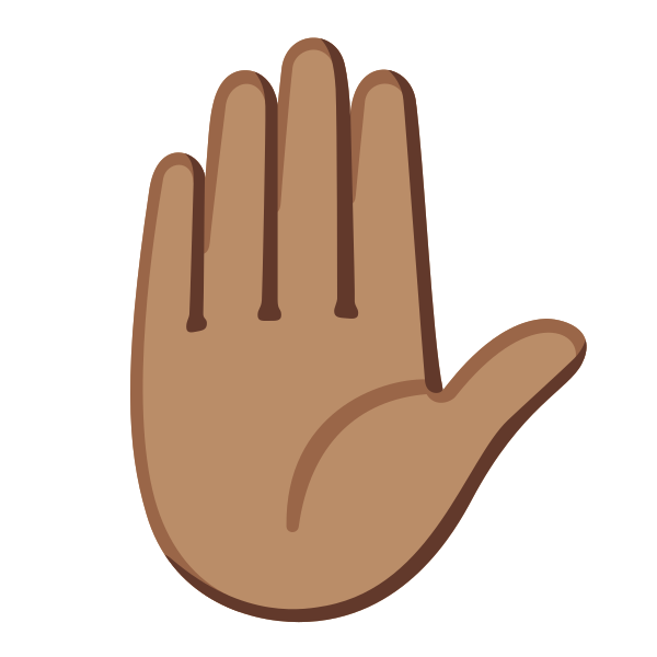 Emoji U270b 1f3fd